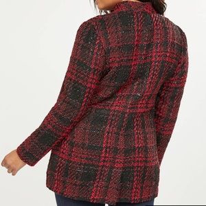 Lane Bryant Jackets & Coats - Plaid Shimmer Jacket Lane Bryant Jackets & Coats - Plaid Shimmer Jacket